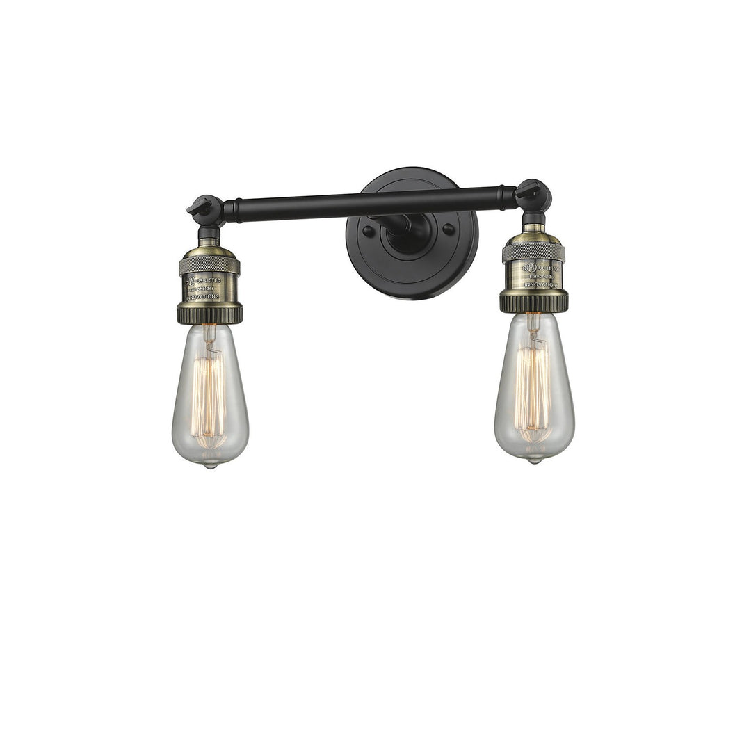 Innovations Franklin Restoration 208NH-BAB Bath Vanity Light 11 in. wide - Black Antique Brass