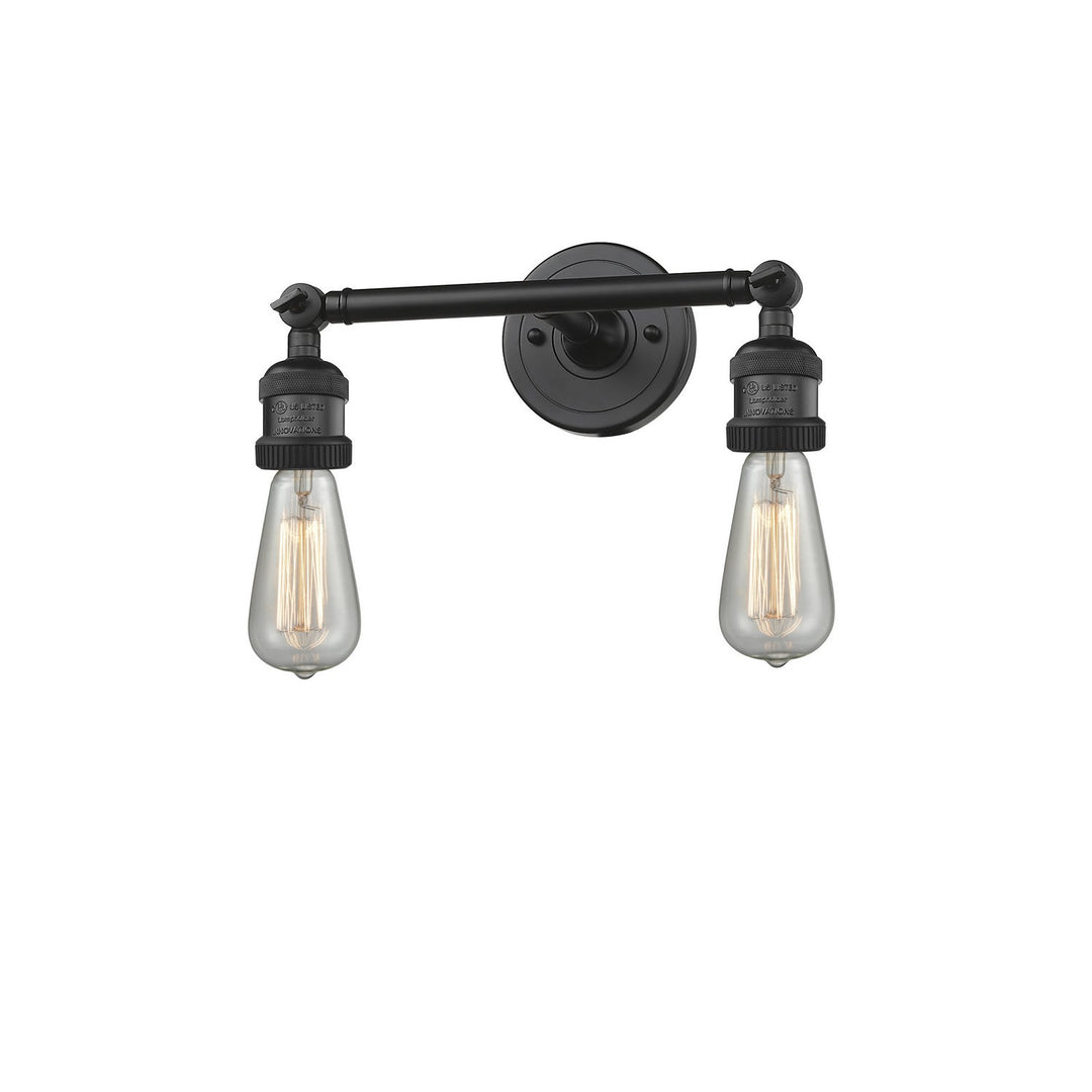 Innovations Franklin Restoration 208NH-BK Bath Vanity Light 11 in. wide - Matte Black