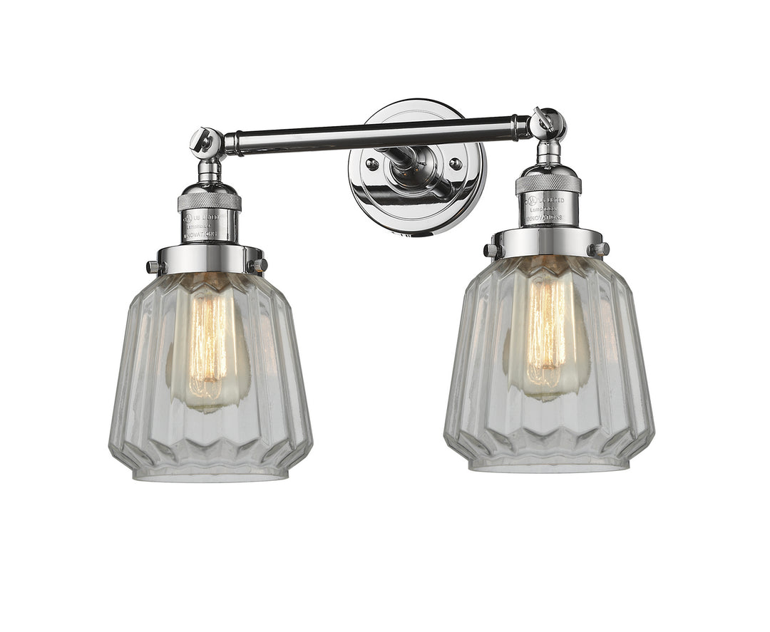 Innovations Franklin Restoration 208-PC-G142-LED Bath Vanity Light 16 in. wide - Polished Chrome