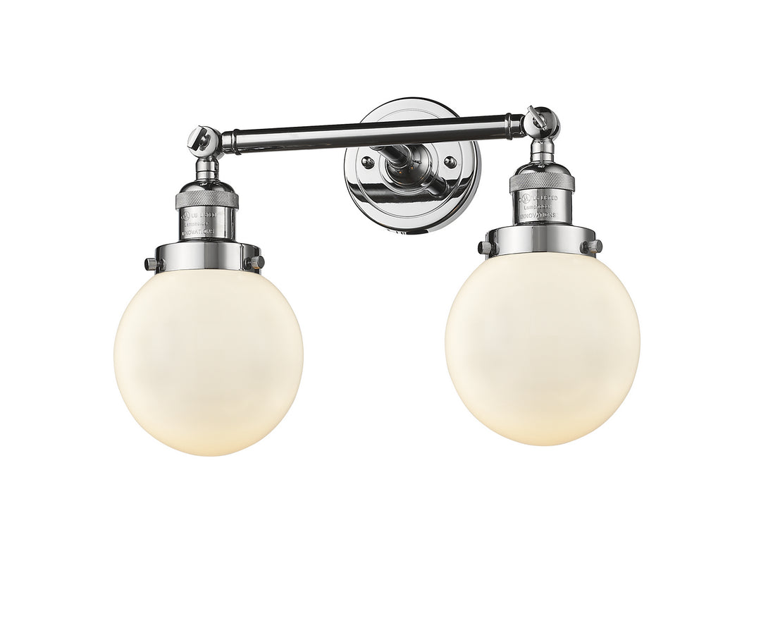 Innovations Franklin Restoration 208-PC-G201-6-LED Bath Vanity Light 17 in. wide - Polished Chrome