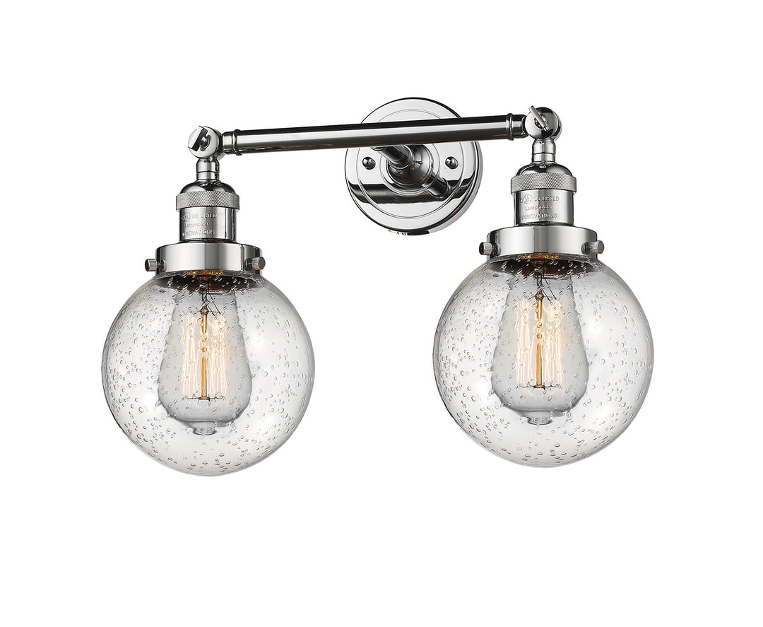 Innovations Franklin Restoration 208-PC-G204-6 Bath Vanity Light 17 in. wide - Polished Chrome