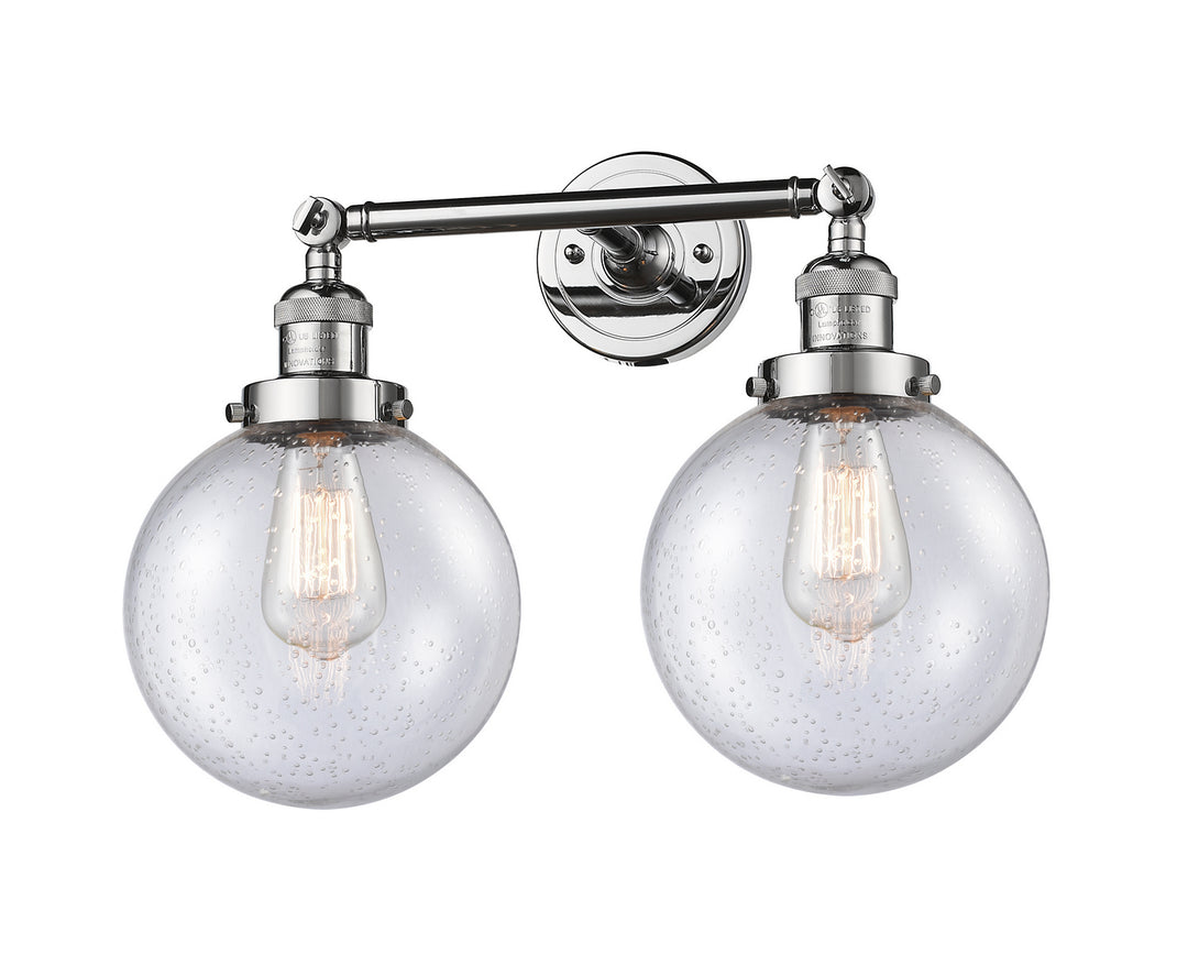 Innovations Franklin Restoration 208-PC-G204-8 Bath Vanity Light 19 in. wide - Polished Chrome