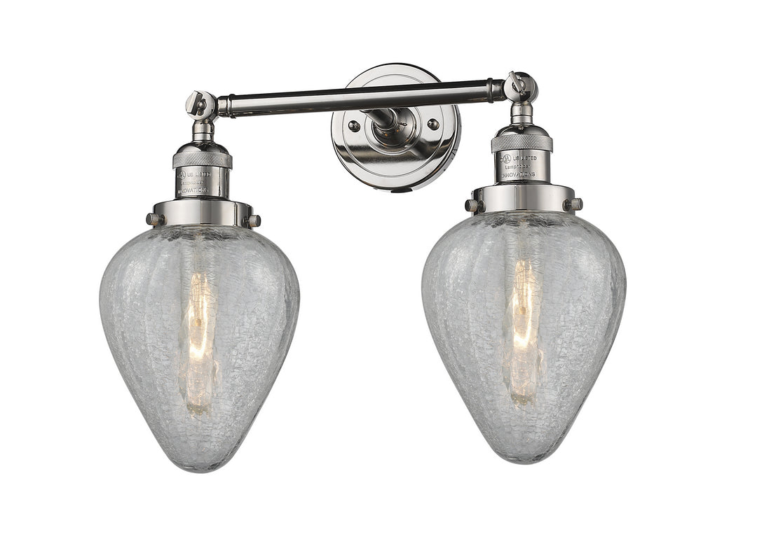 Innovations Franklin Restoration 208-PN-G165-LED Bath Vanity Light 17 in. wide - Polished Nickel