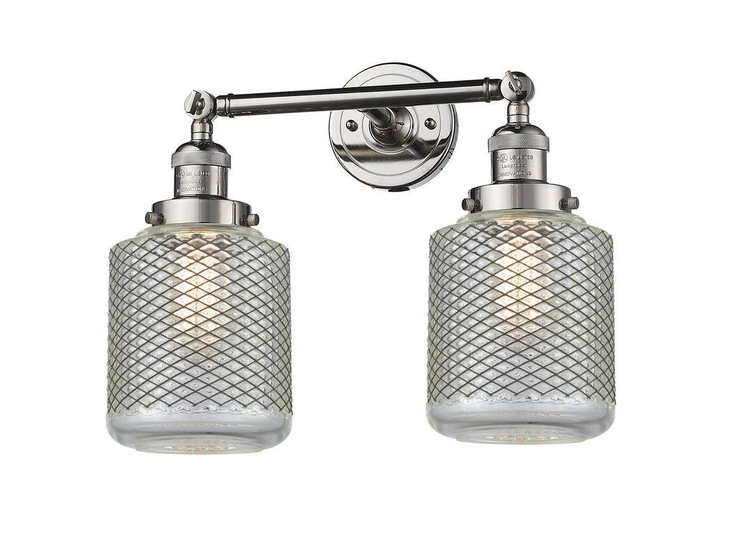 Innovations Franklin Restoration 208-PN-G262-LED Bath Vanity Light 16 in. wide - Polished Nickel