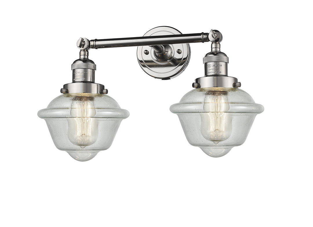 Innovations Franklin Restoration 208-PN-G534 Bath Vanity Light 17 in. wide - Polished Nickel