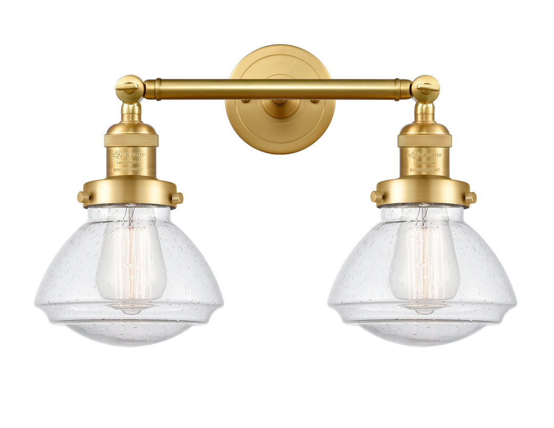 Innovations Franklin Restoration 208-SG-G324 Bath Vanity Light 18 in. wide - Satin Gold