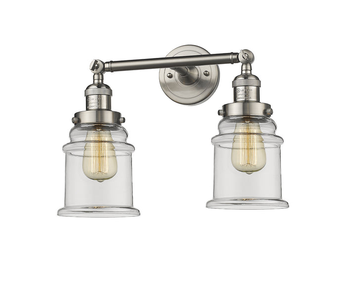 Innovations Franklin Restoration 208-SN-G182-LED Bath Vanity Light 17 in. wide - Brushed Satin Nickel