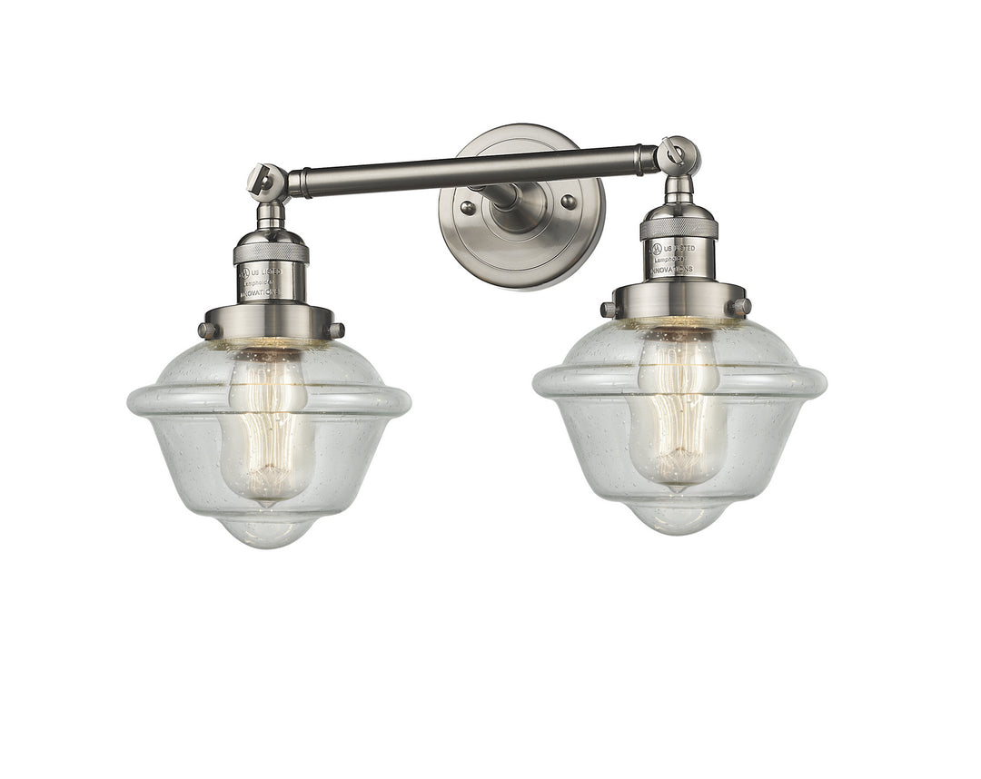 Innovations Franklin Restoration 208-SN-G534-LED Bath Vanity Light 17 in. wide - Brushed Satin Nickel
