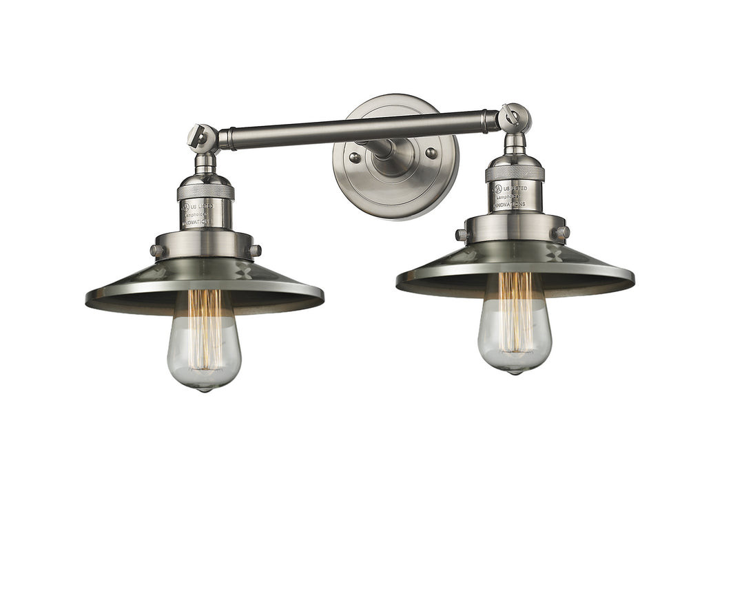 Innovations Franklin Restoration 208-SN-M2-LED Bath Vanity Light 18 in. wide - Brushed Satin Nickel