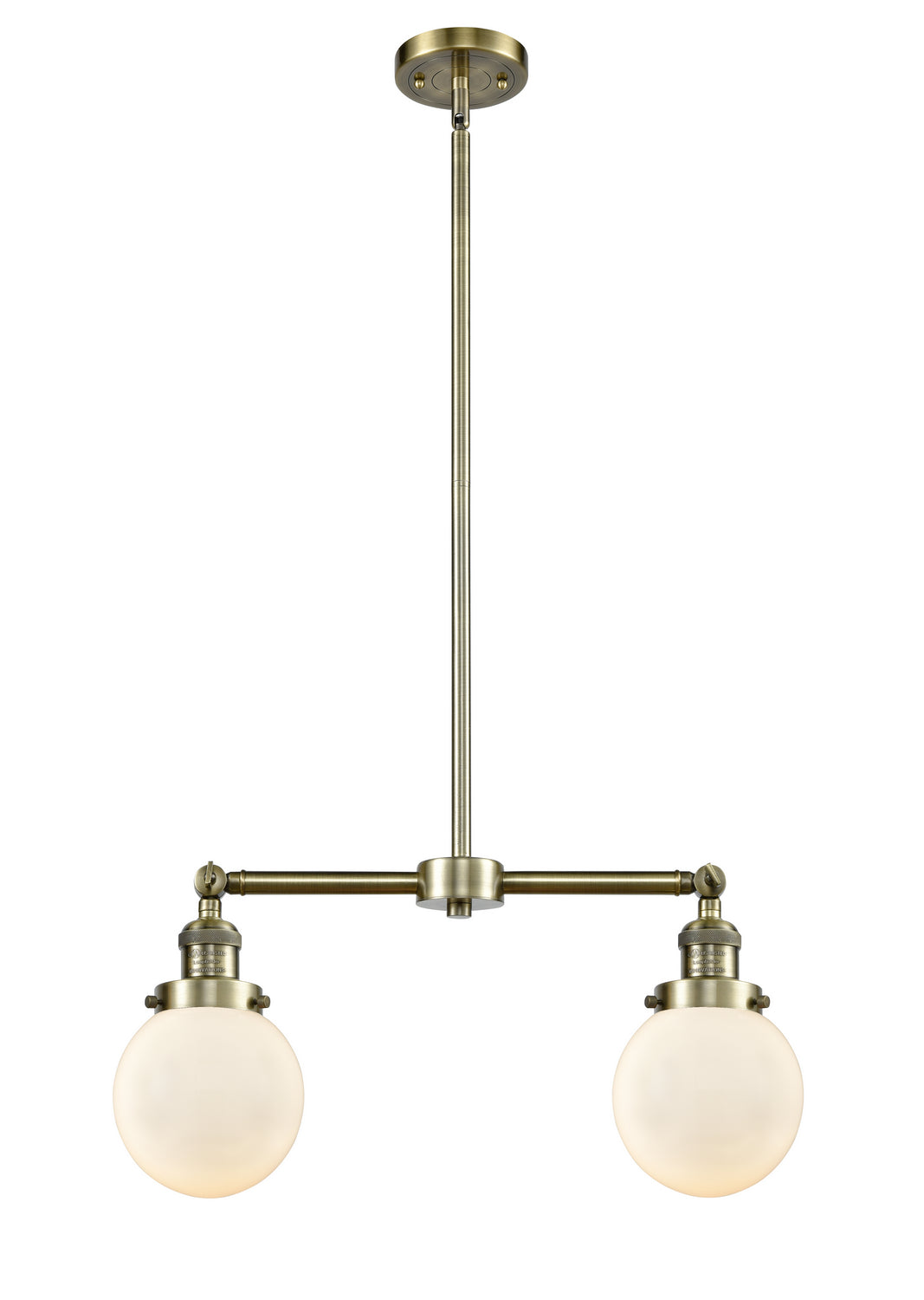 Innovations Franklin Restoration 209-AB-G201-6-LED Pendant Light - Antique Brass