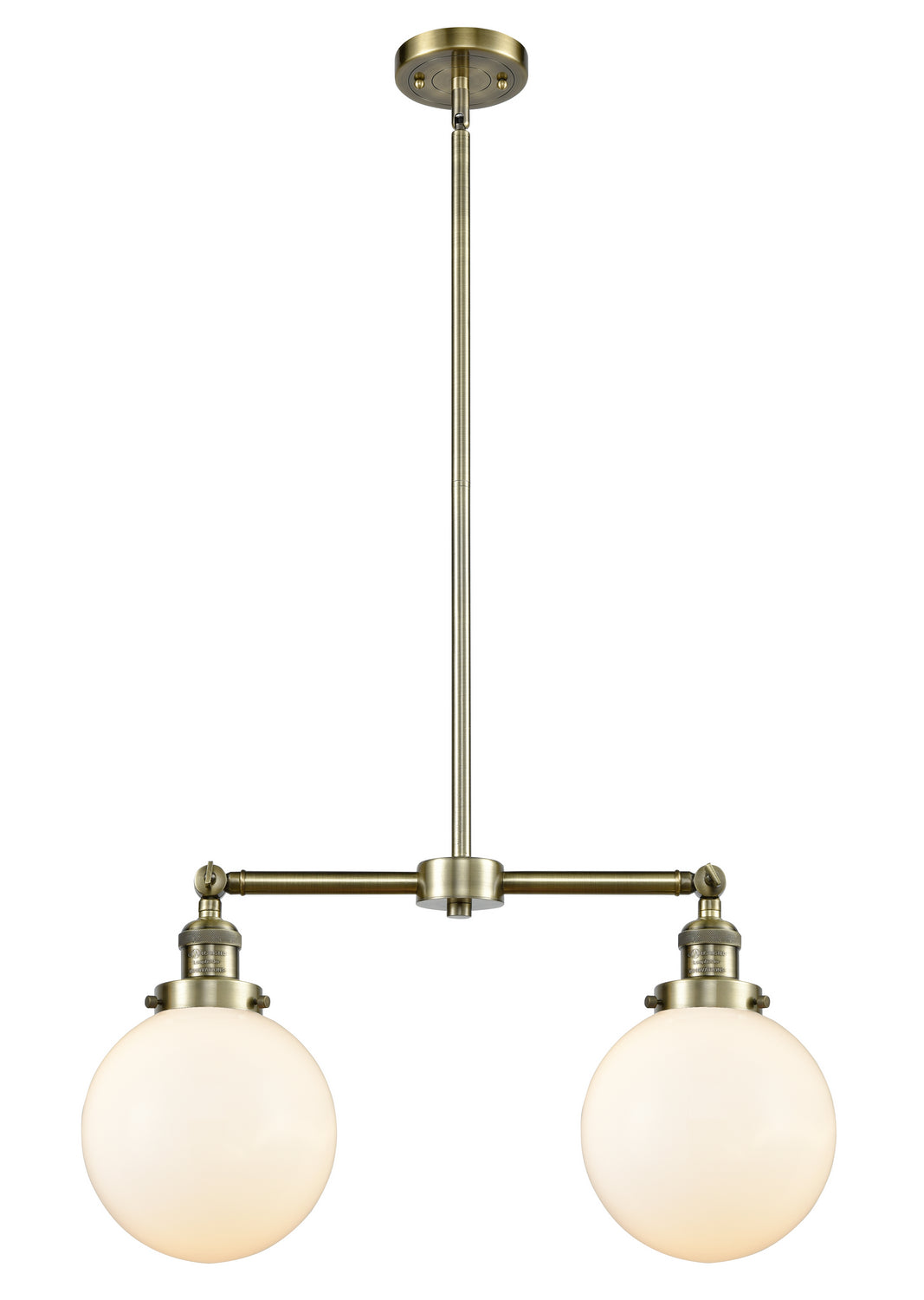 Innovations Franklin Restoration 209-AB-G201-8-LED Pendant Light - Antique Brass
