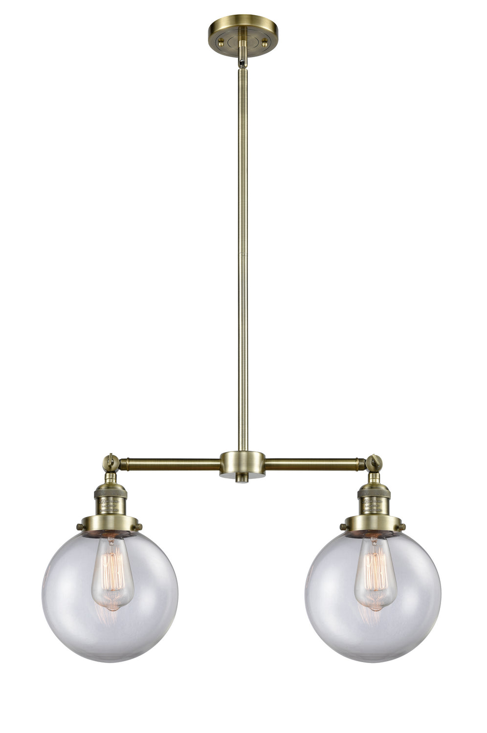 Innovations Franklin Restoration 209-AB-G202-8-LED Pendant Light - Antique Brass