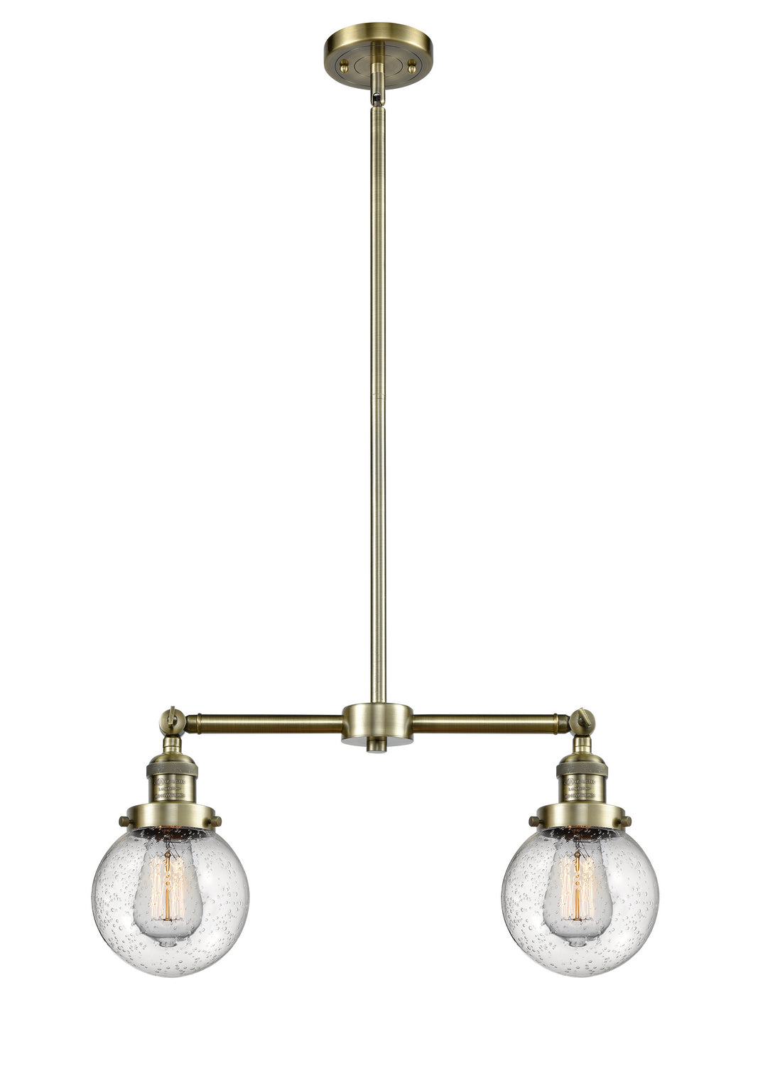 Innovations Franklin Restoration 209-AB-G204-6-LED Pendant Light - Antique Brass