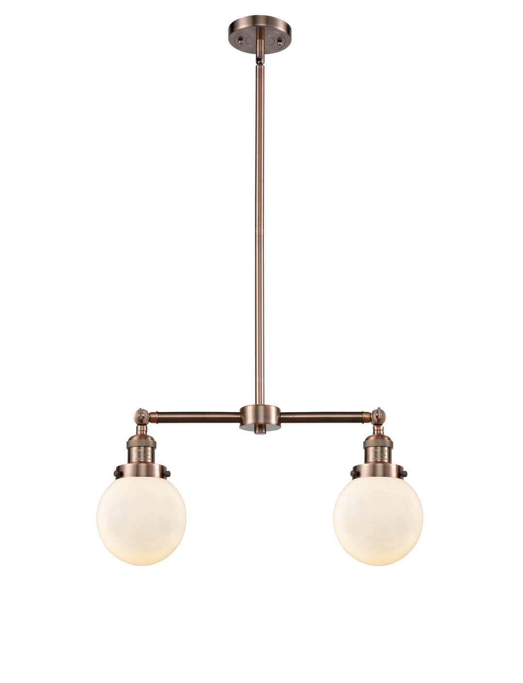 Innovations Franklin Restoration 209-AC-G201-6-LED Pendant Light - Antique Copper