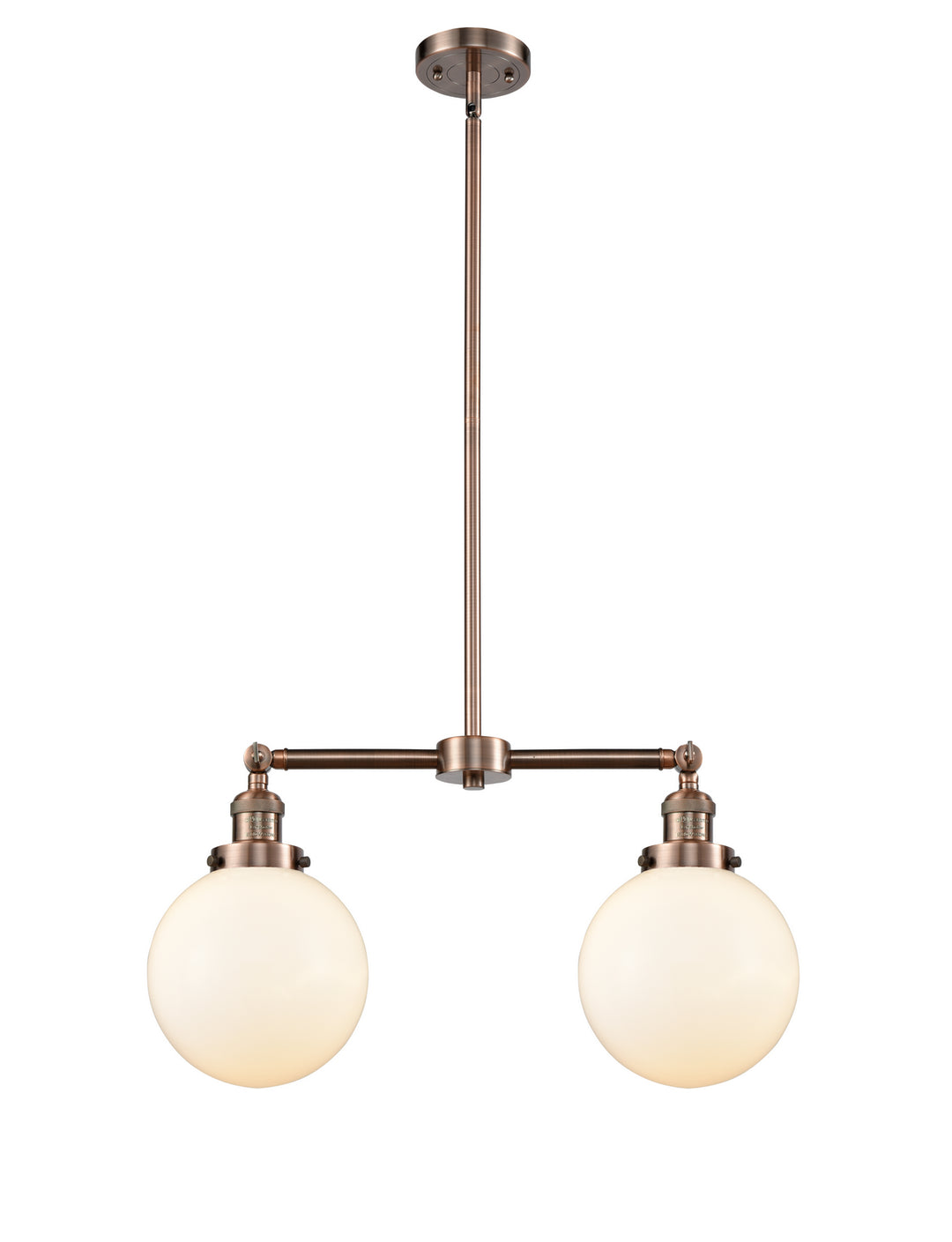Innovations Franklin Restoration 209-AC-G201-8 Pendant Light - Antique Copper