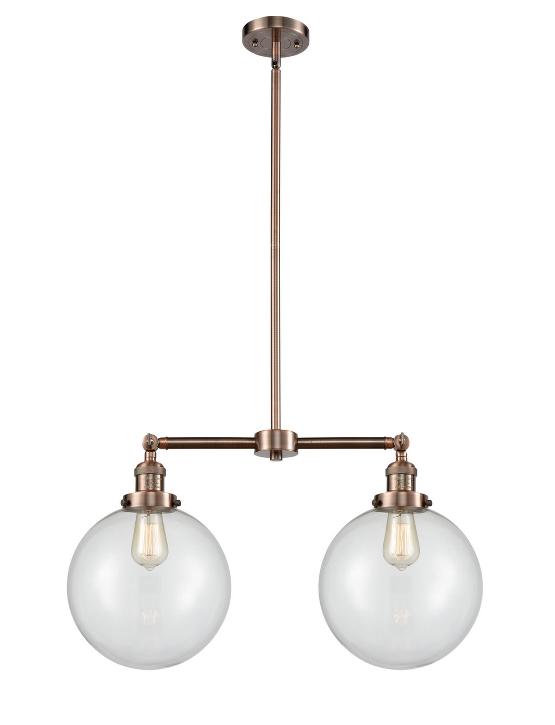 Innovations Franklin Restoration 209-AC-G202-10-LED Pendant Light - Antique Copper
