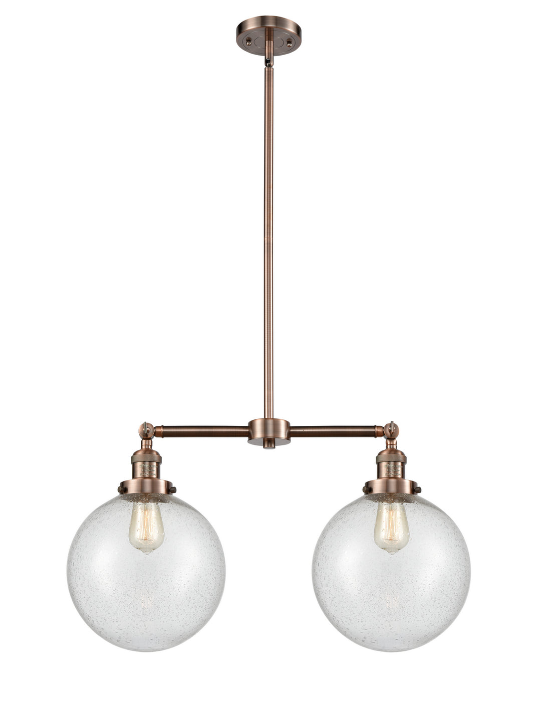 Innovations Franklin Restoration 209-AC-G204-10-LED Pendant Light - Antique Copper