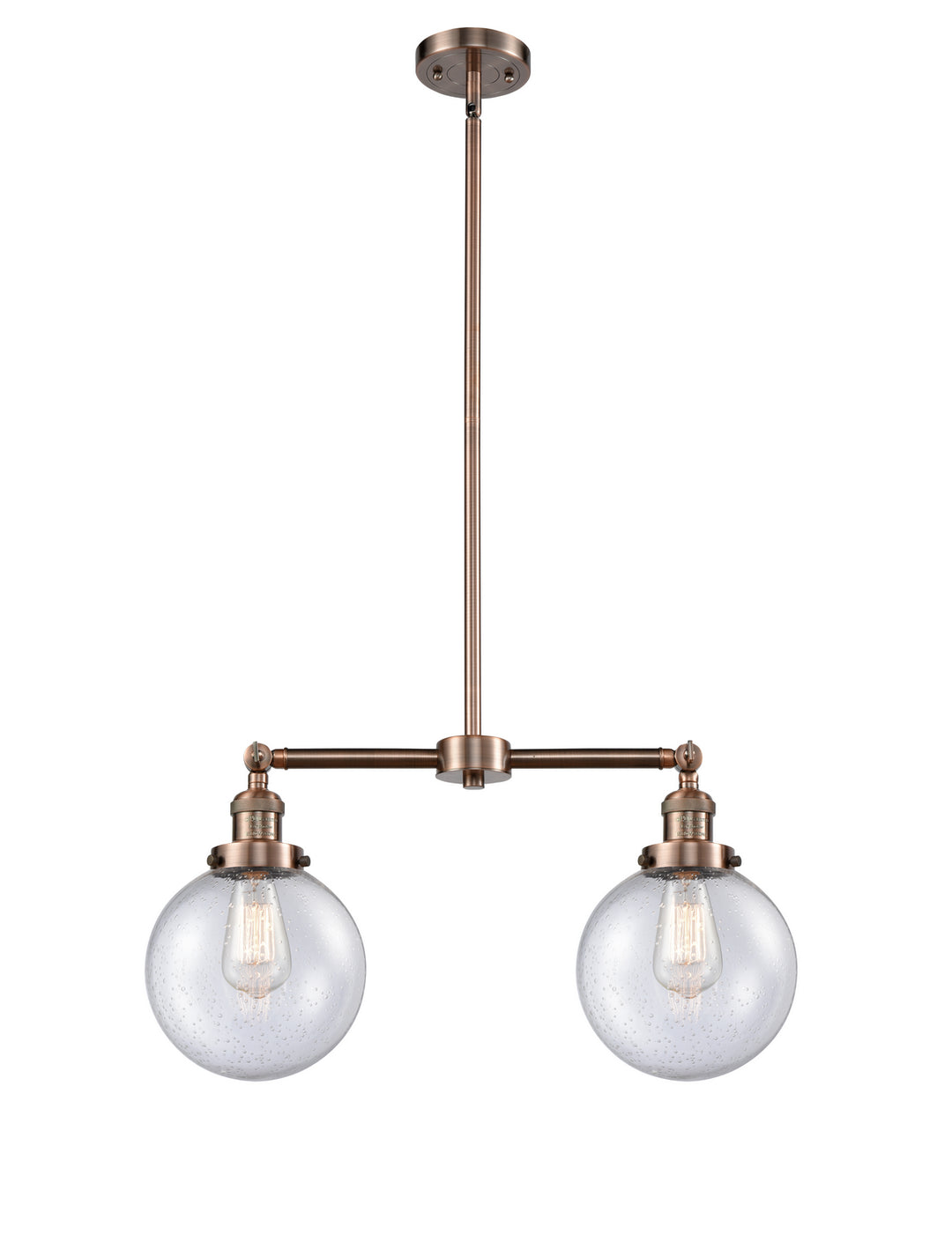 Innovations Franklin Restoration 209-AC-G204-8-LED Pendant Light - Antique Copper