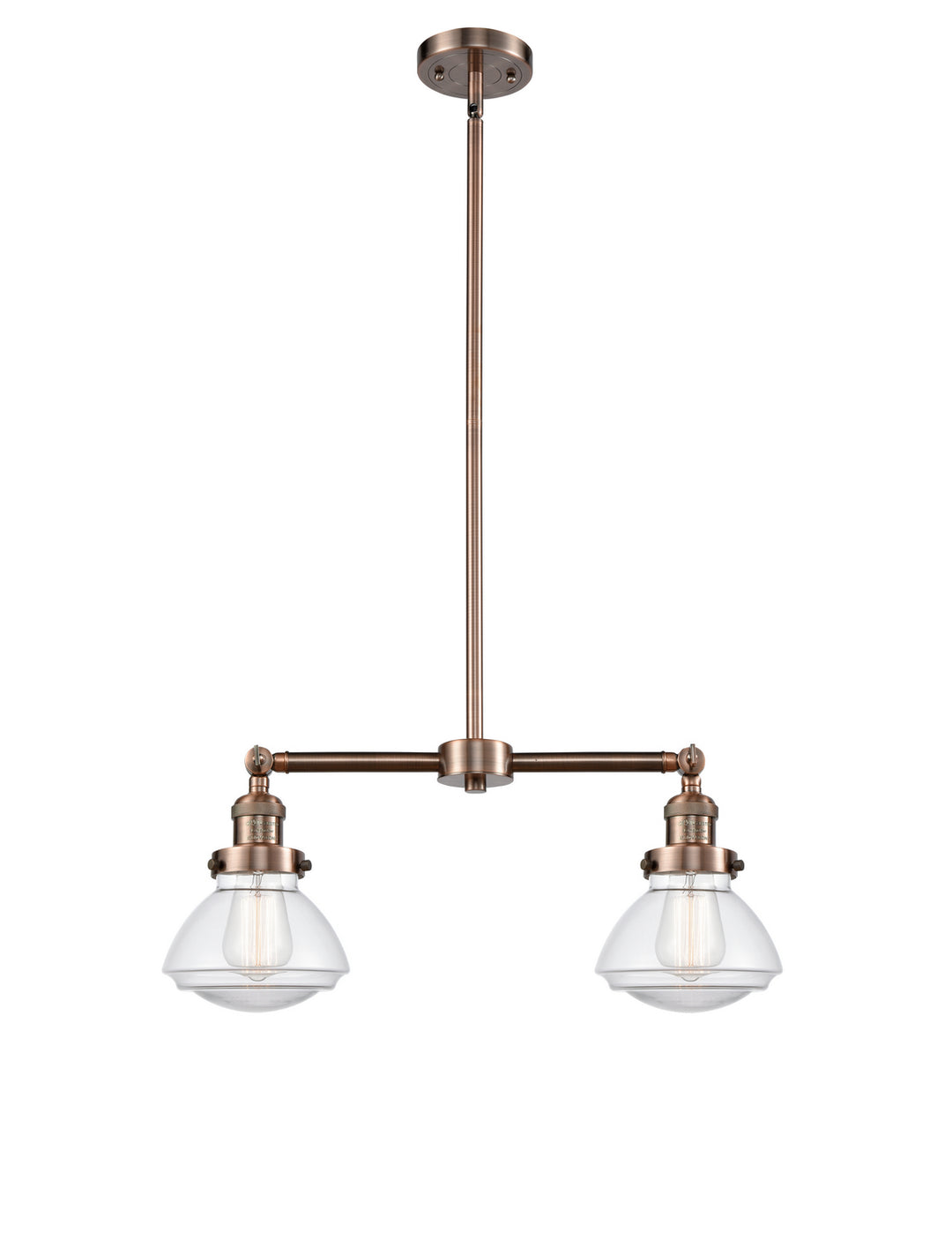 Innovations Franklin Restoration 209-AC-G322-LED Pendant Light - Antique Copper