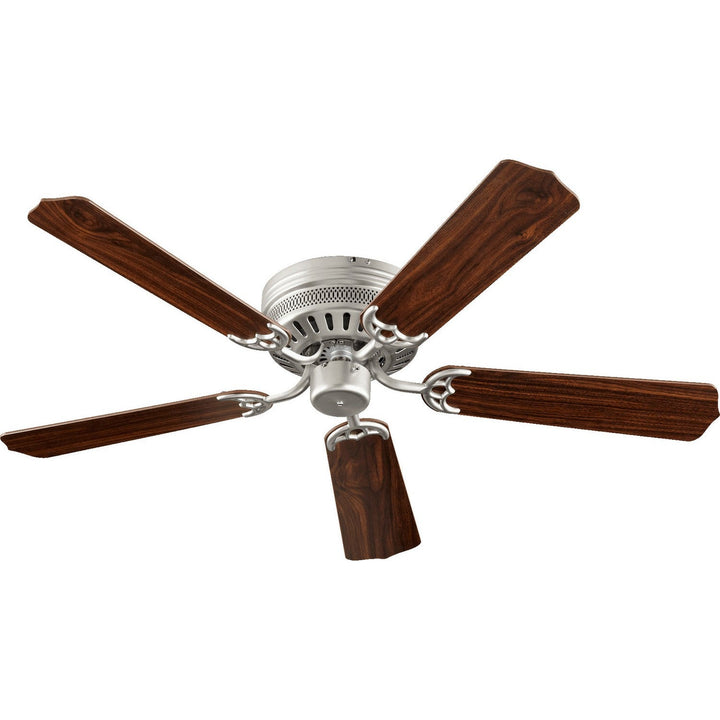 Quorum Custom Hugger 11525-65 Ceiling Fan - Satin Nickel, Silver/Walnut