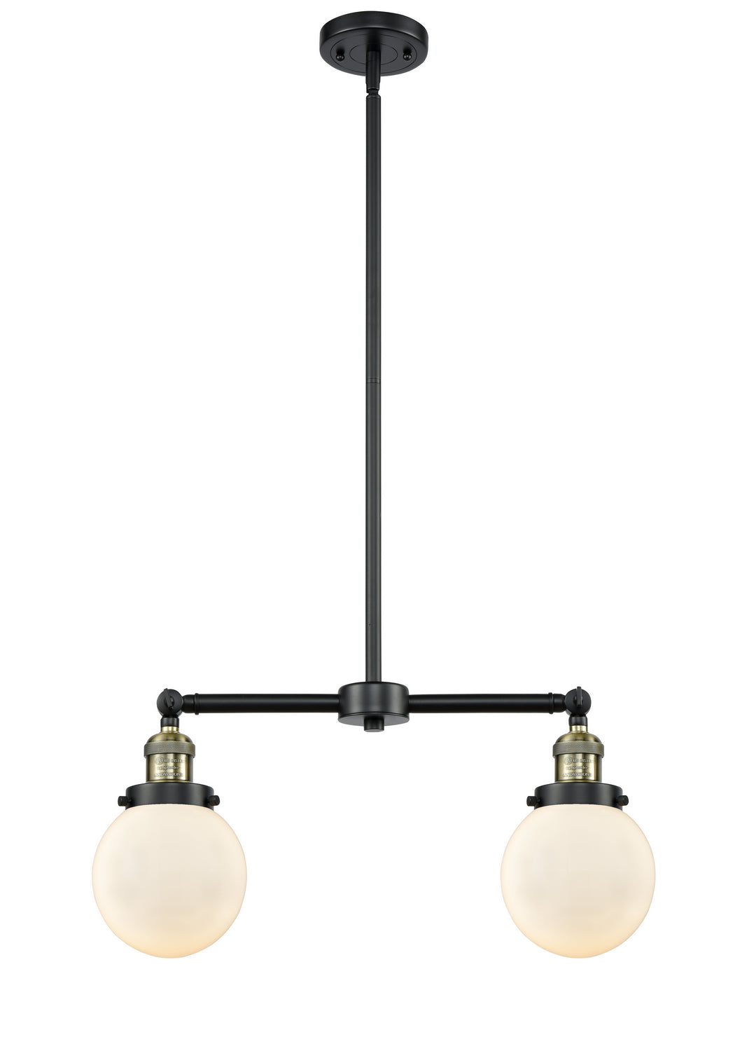 Innovations Franklin Restoration 209-BAB-G201-6-LED Pendant Light - Black Antique Brass