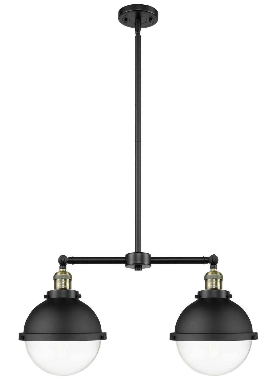 Innovations Franklin Restoration 209-BAB-HFS-82-BK-LED Pendant Light - Black Antique Brass