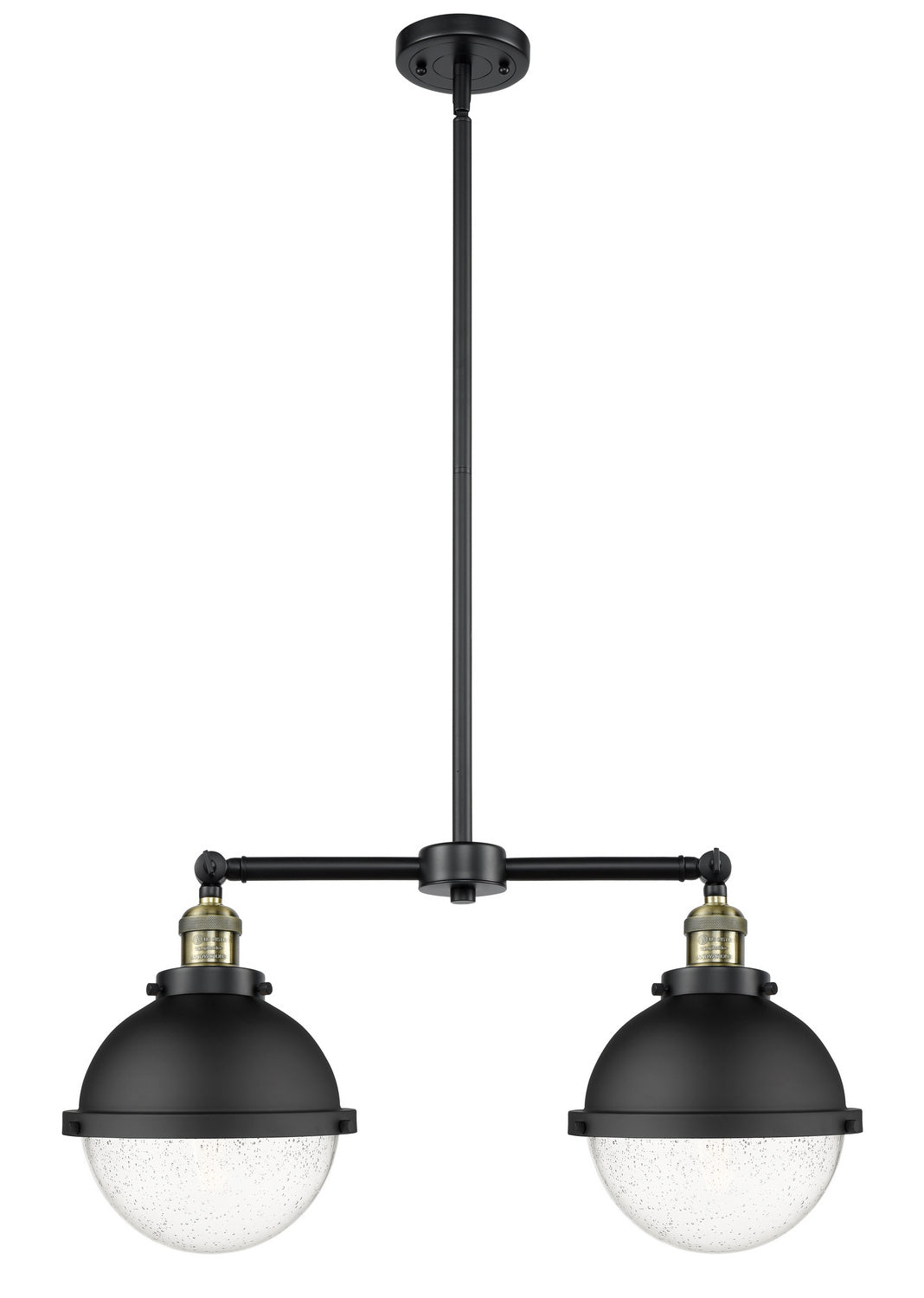 Innovations Franklin Restoration 209-BAB-HFS-84-BK-LED Pendant Light - Black Antique Brass