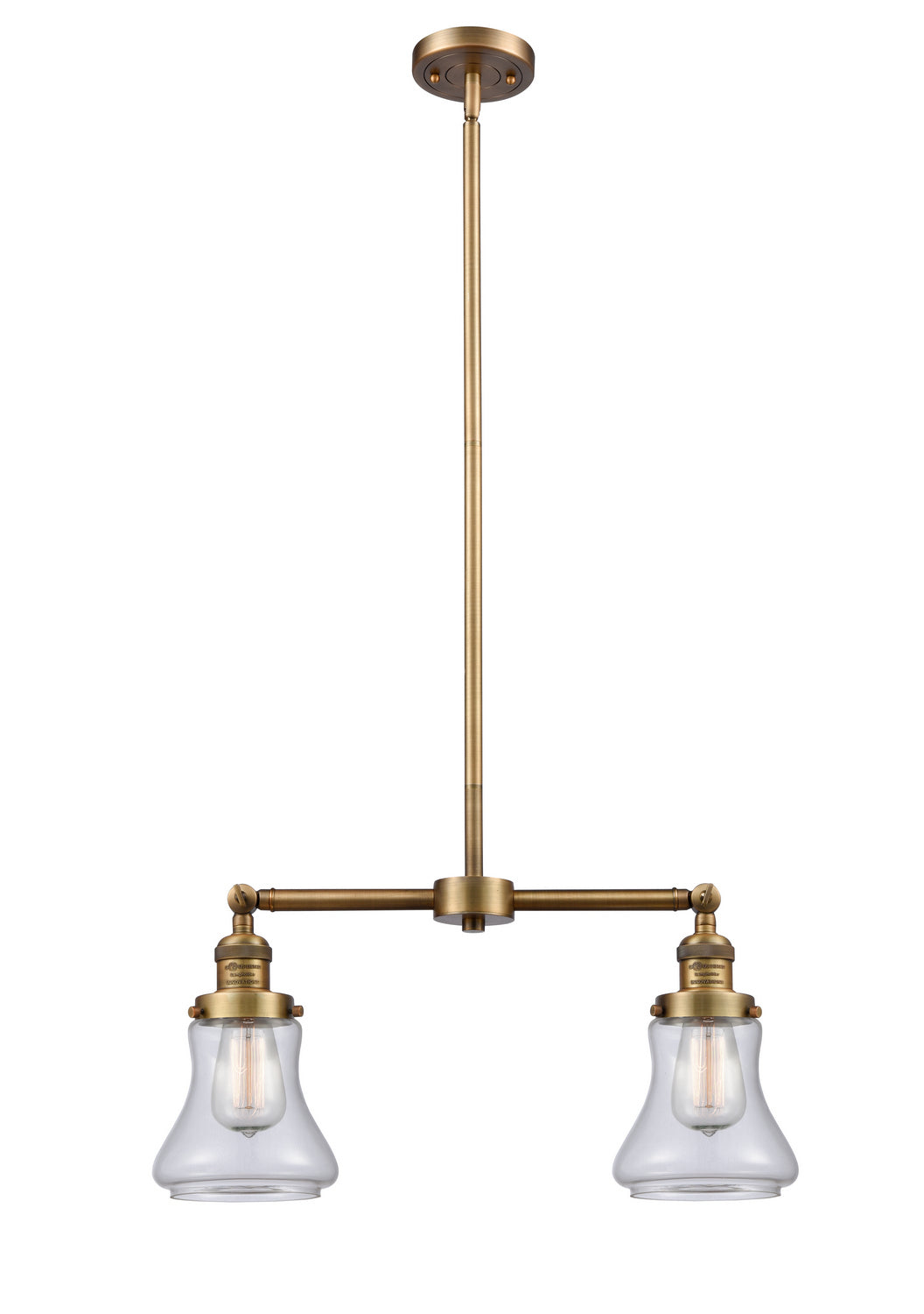 Innovations Franklin Restoration 209-BB-G192 Pendant Light - Brushed Brass