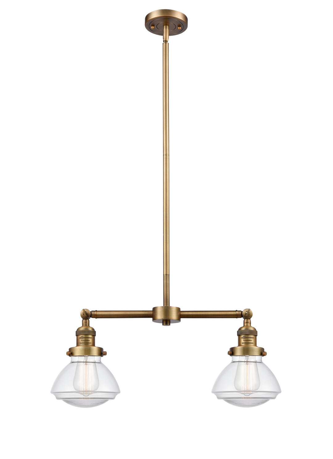 Innovations Franklin Restoration 209-BB-G322-LED Pendant Light - Brushed Brass