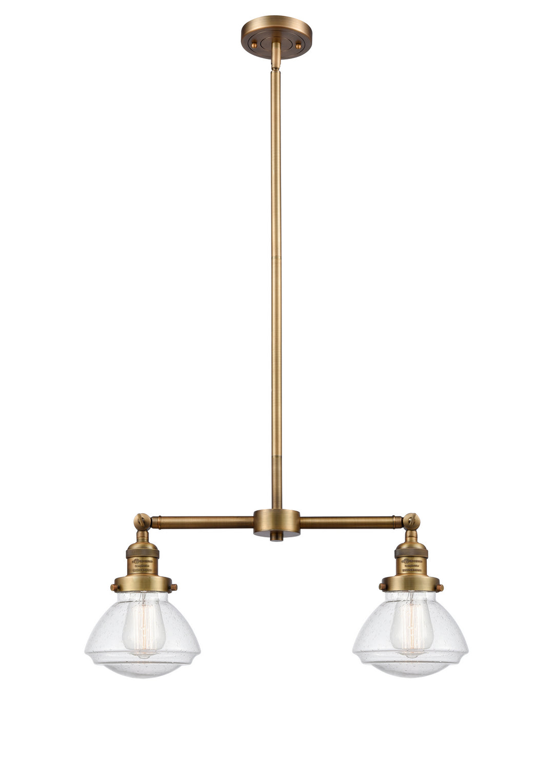 Innovations Franklin Restoration 209-BB-G324 Pendant Light - Brushed Brass