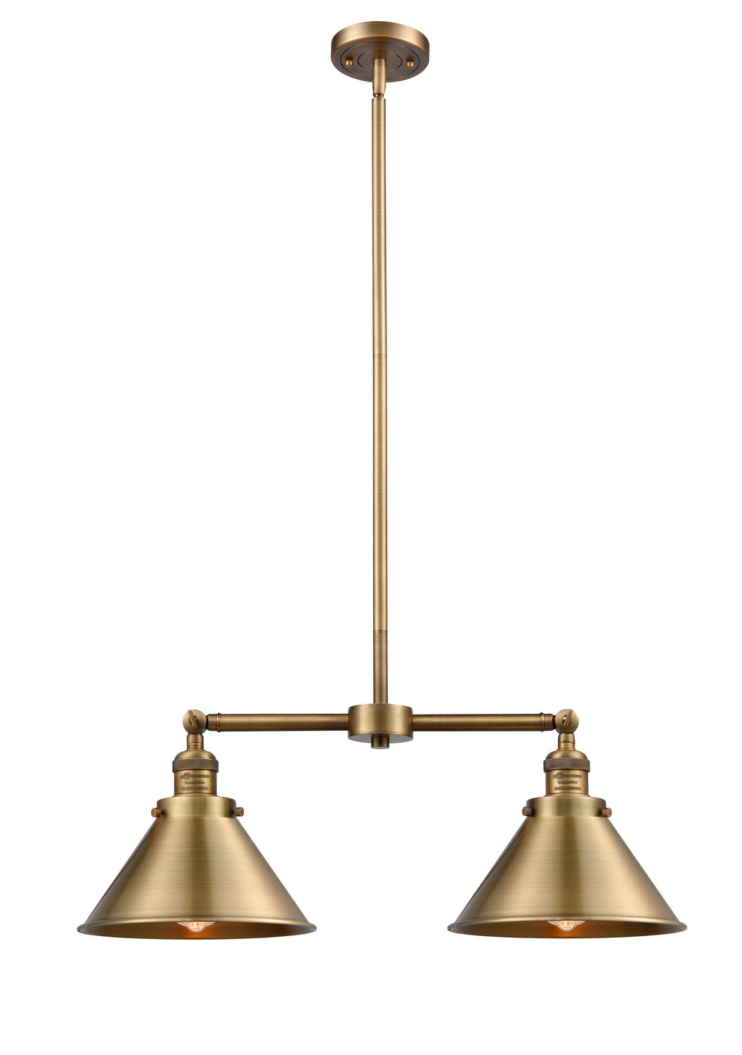 Innovations Franklin Restoration 209-BB-M10-BB Pendant Light - Brushed Brass