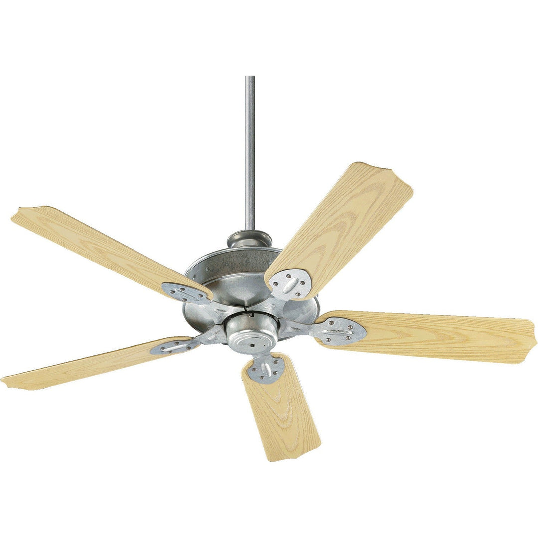 Quorum Hudson 137525-9 Ceiling Fan - Galvanized, Medium Oak