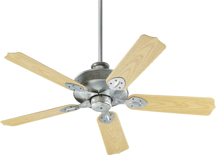 Quorum Hudson 137525-9 Ceiling Fan - Galvanized, Medium Oak