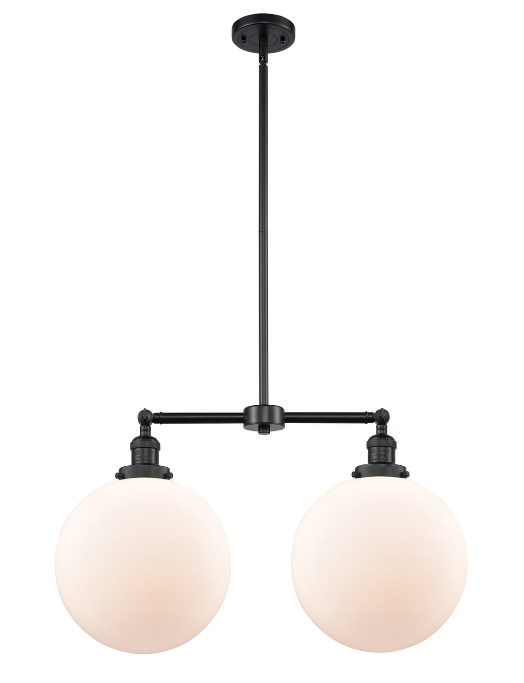Innovations Franklin Restoration 209-BK-G201-12 Pendant Light - Matte Black