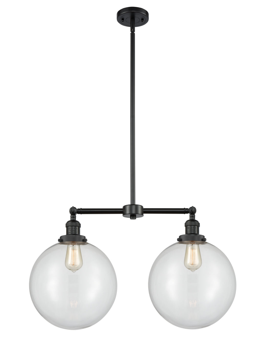 Innovations Franklin Restoration 209-BK-G202-12 Pendant Light - Matte Black