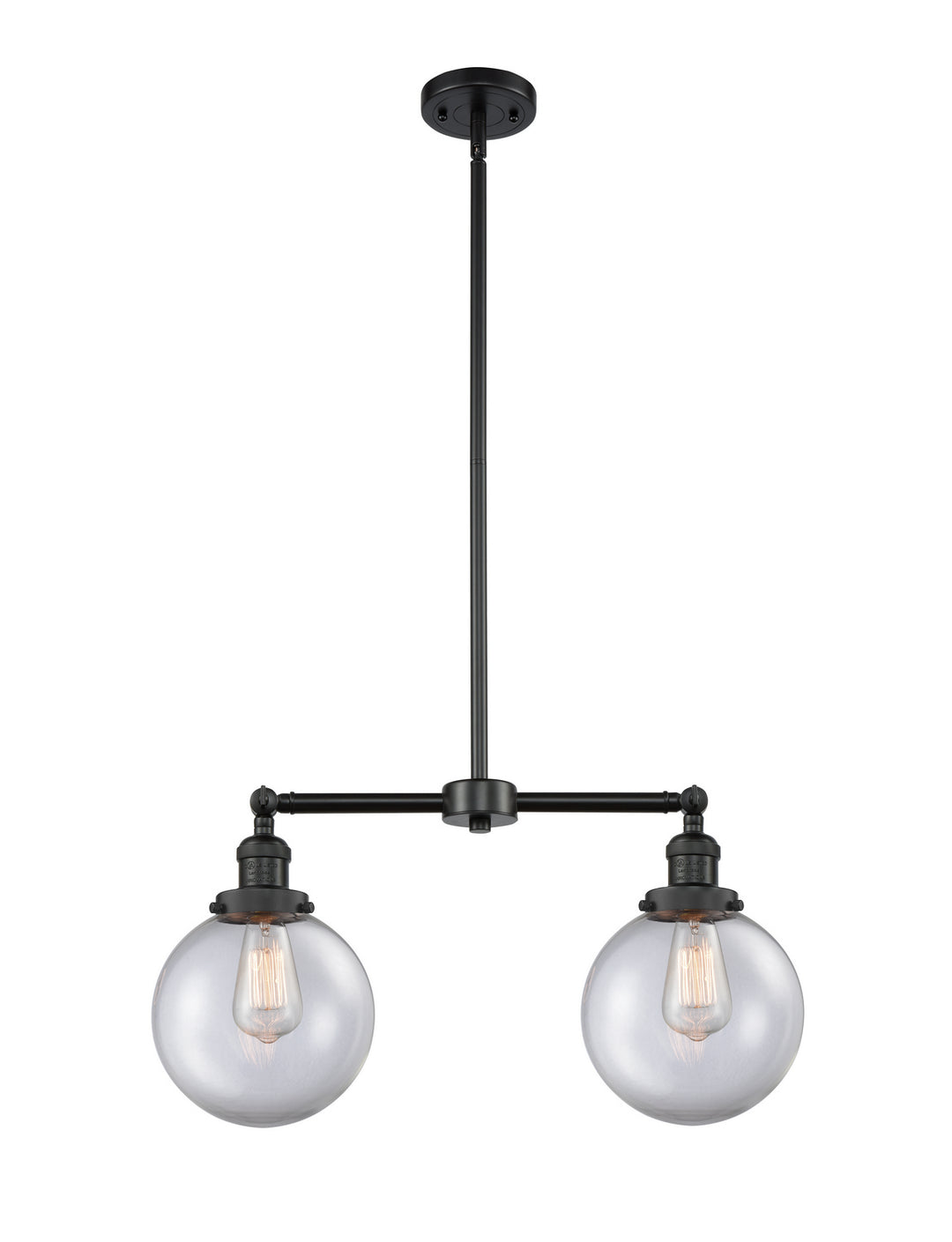 Innovations Franklin Restoration 209-BK-G202-8-LED Pendant Light - Matte Black