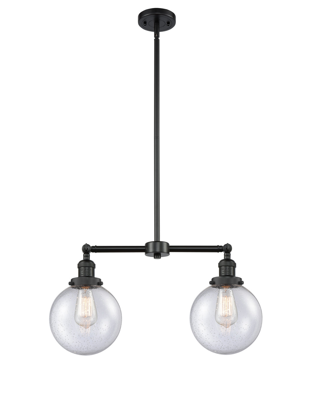 Innovations Franklin Restoration 209-BK-G204-8-LED Pendant Light - Matte Black