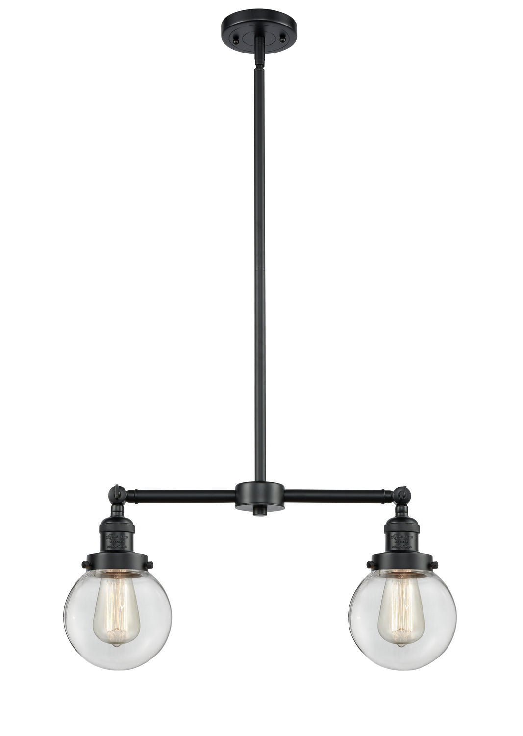 Innovations Franklin Restoration 209-OB-G202-6-LED Pendant Light - Oil Rubbed Bronze