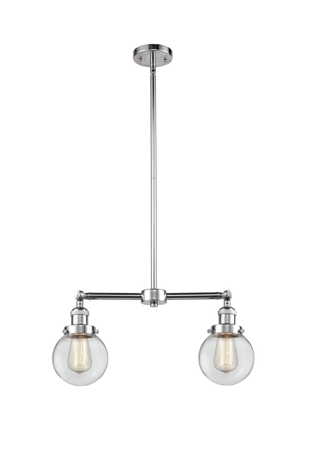 Innovations Franklin Restoration 209-PC-G202-6 Pendant Light - Polished Chrome