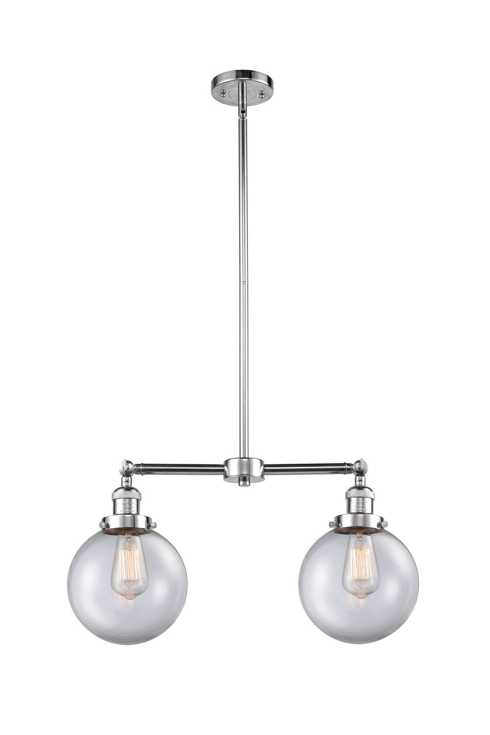Innovations Franklin Restoration 209-PC-G202-8 Pendant Light - Polished Chrome