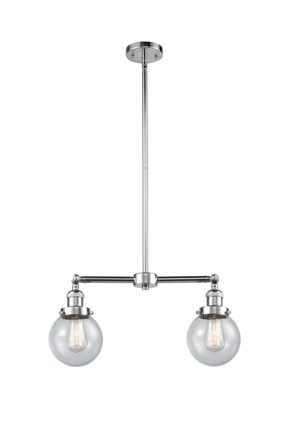 Innovations Franklin Restoration 209-PC-G204-6 Pendant Light - Polished Chrome