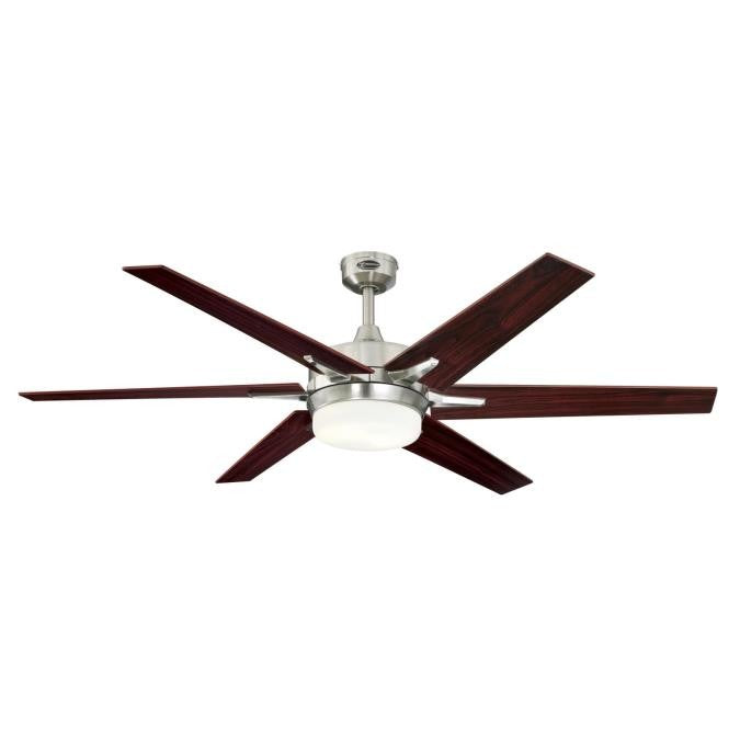 Westinghouse Cayuga 74003B00 Ceiling Fan - Brushed Nickel, Rosewood / Light Maple/