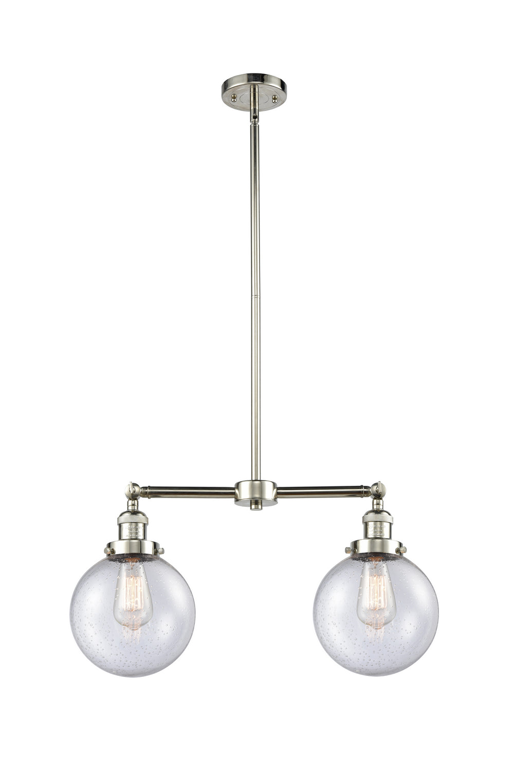 Innovations Franklin Restoration 209-PN-G204-8-LED Pendant Light - Polished Nickel