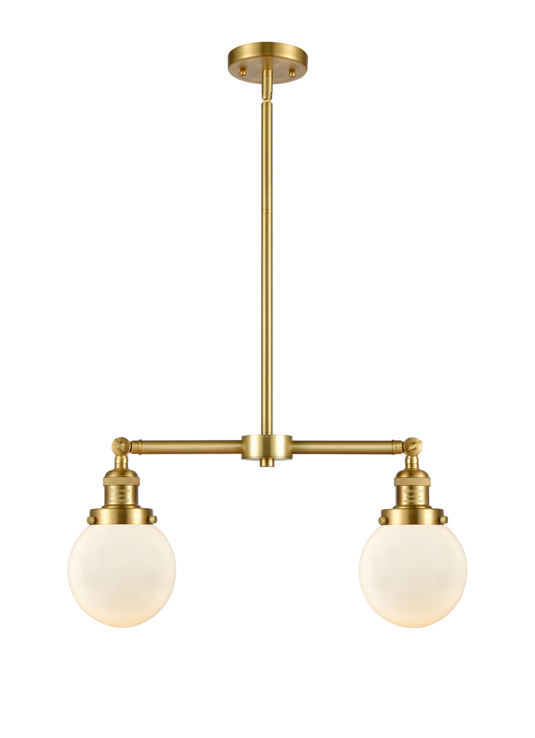 Innovations Franklin Restoration 209-SG-G201-6 Pendant Light - Satin Gold