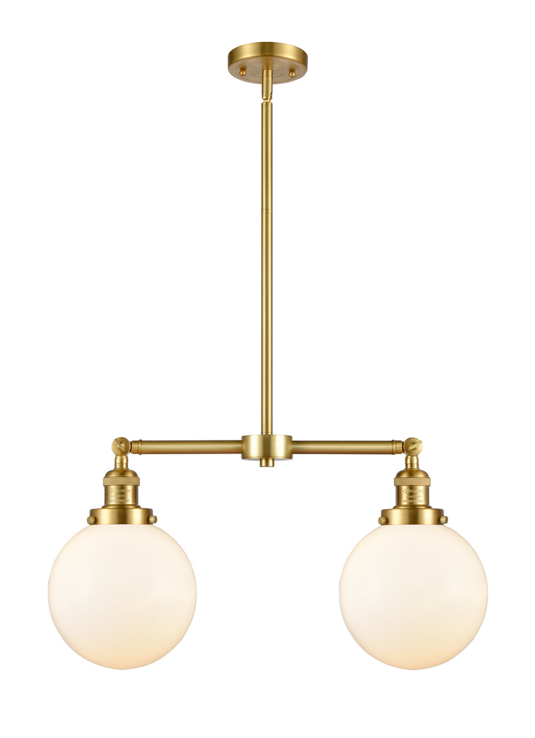 Innovations Franklin Restoration 209-SG-G201-8-LED Pendant Light - Satin Gold