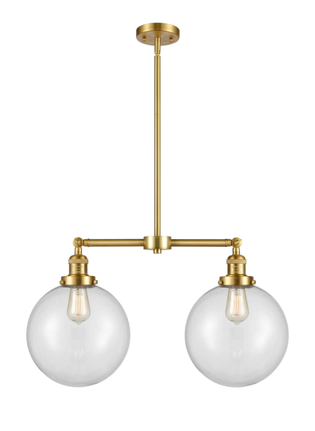 Innovations Franklin Restoration 209-SG-G202-10 Pendant Light - Satin Gold
