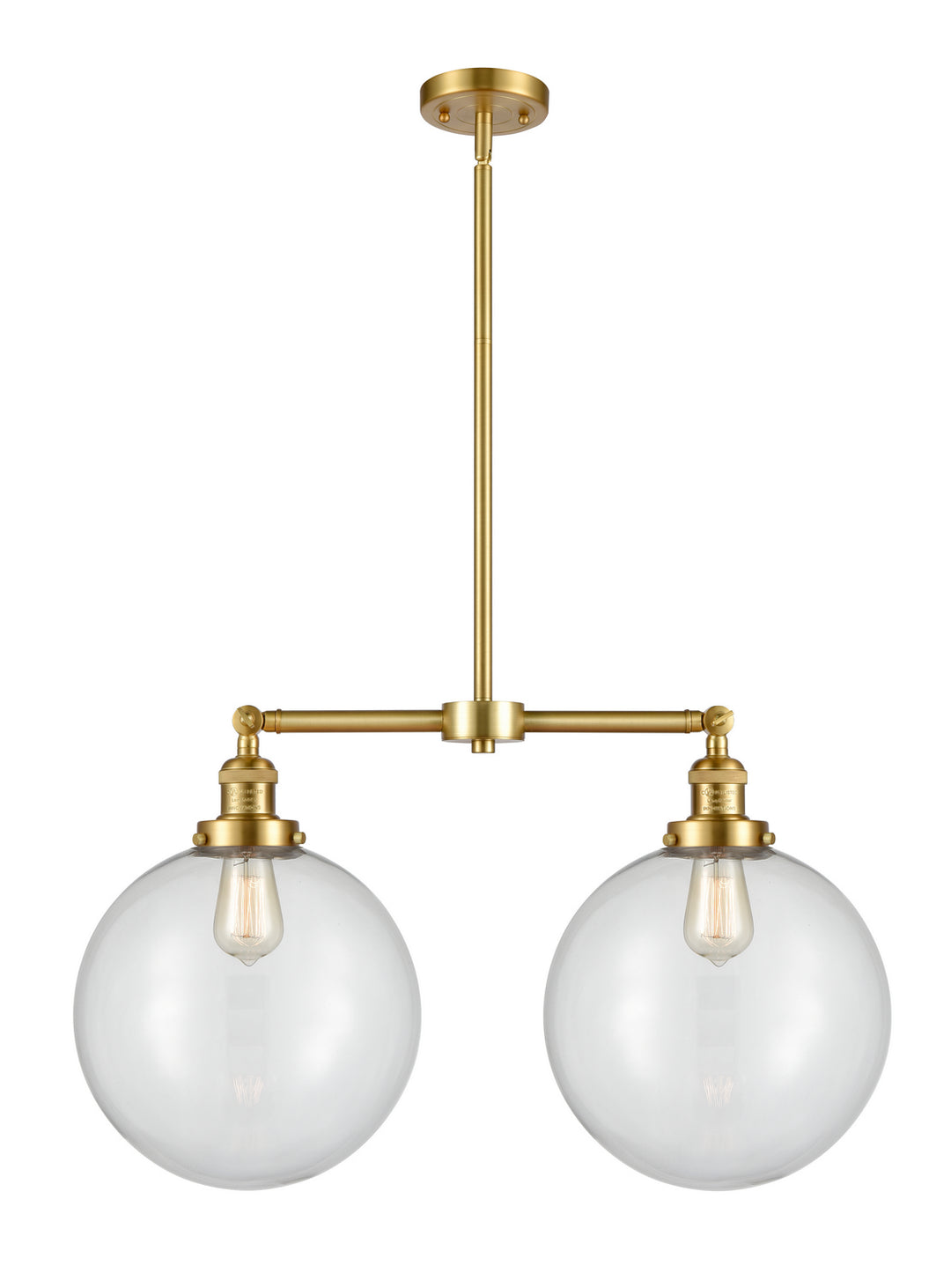 Innovations Franklin Restoration 209-SG-G202-12 Pendant Light - Satin Gold