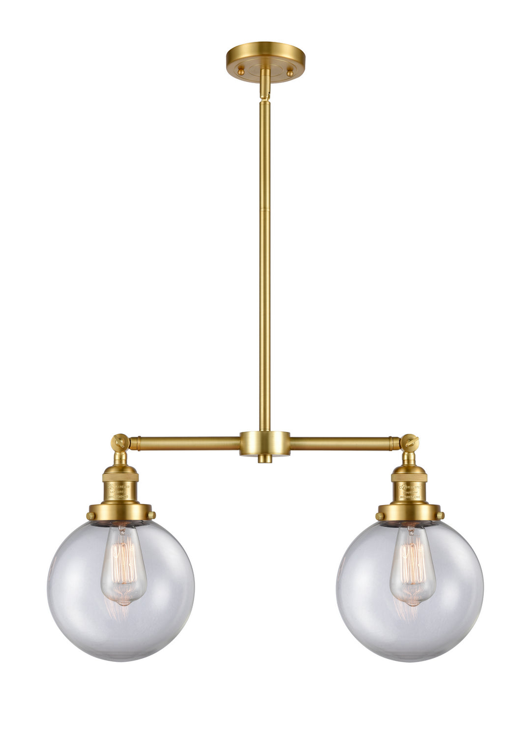 Innovations Franklin Restoration 209-SG-G202-8-LED Pendant Light - Satin Gold