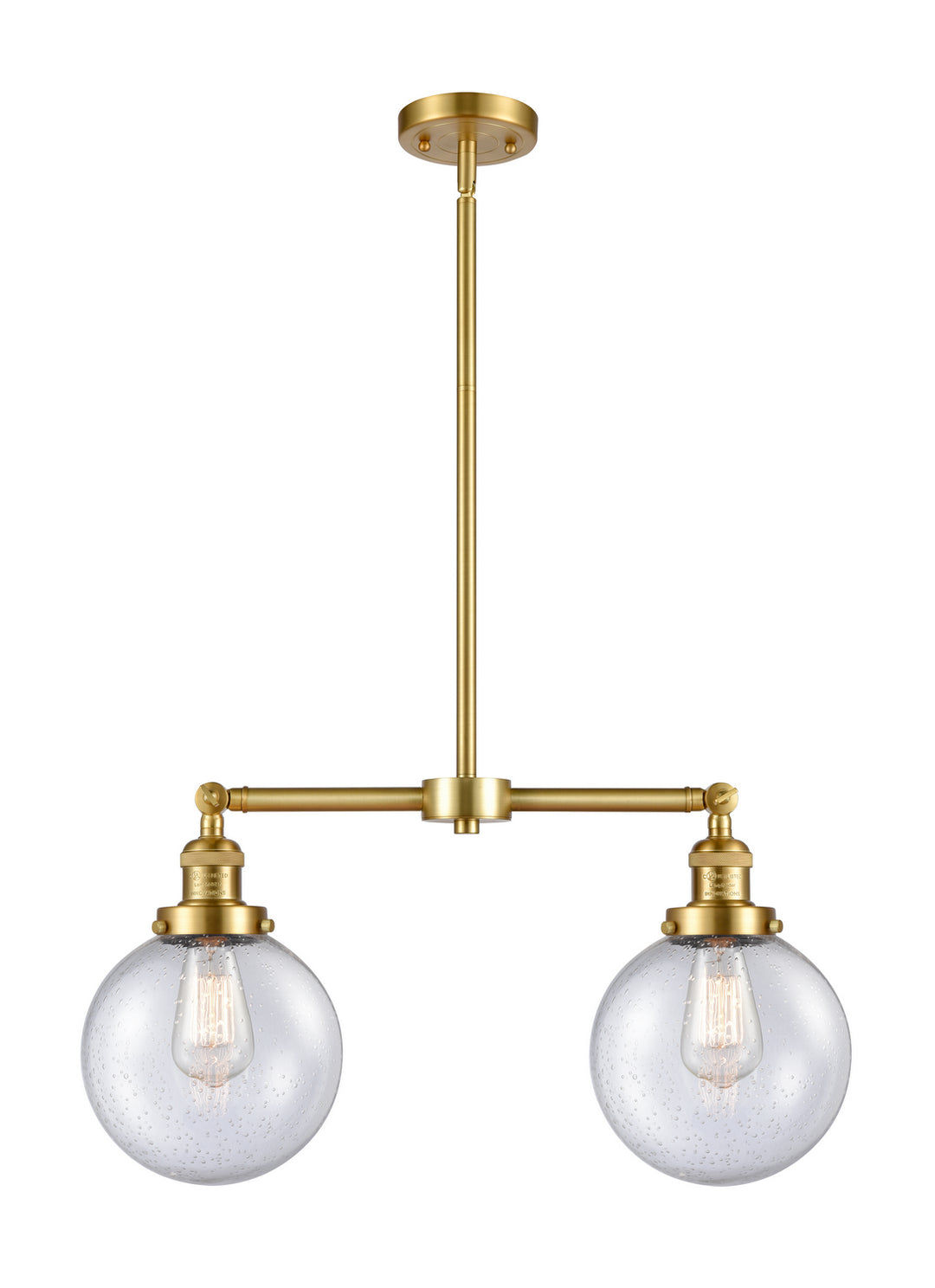 Innovations Franklin Restoration 209-SG-G204-8-LED Pendant Light - Satin Gold