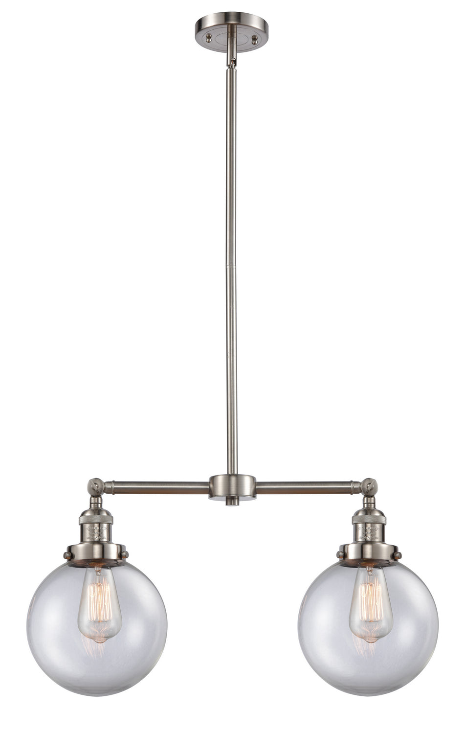 Innovations Franklin Restoration 209-SN-G202-8-LED Pendant Light - Brushed Satin Nickel